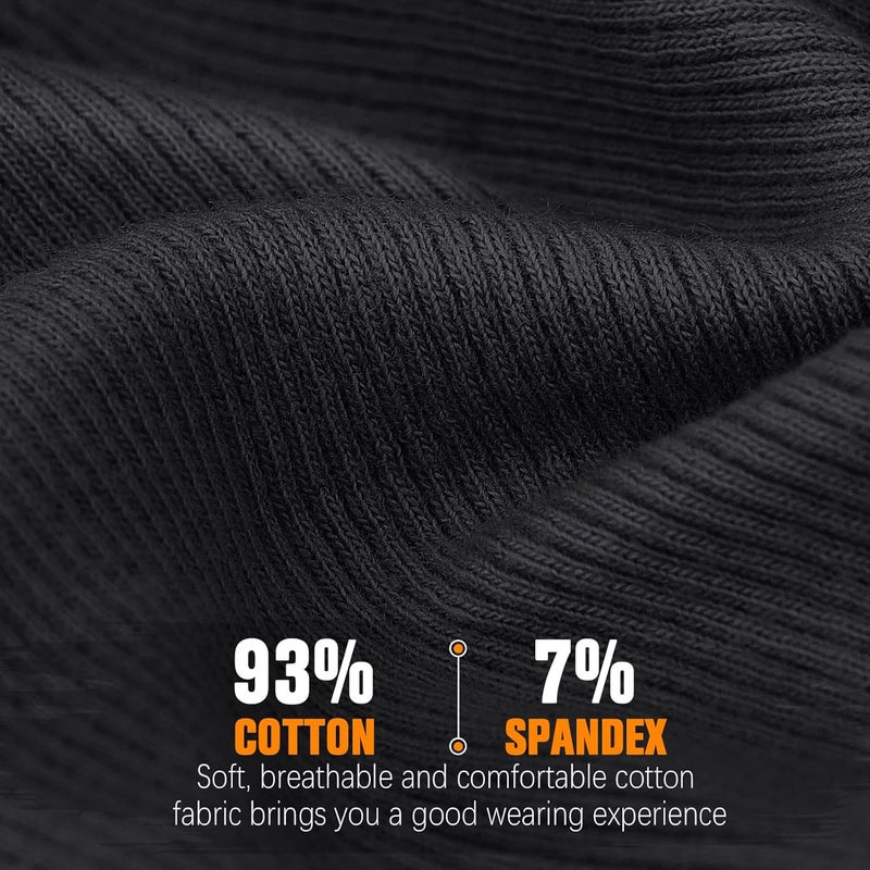 YANIKY Slouchy Beanie for Women, Mens Soft Cotton Beanie Hat, Double Layer Windproof Skull Cap for All Seasons - Image 2